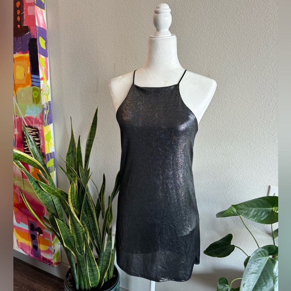 Metallic Cocktail Mini Formal Event Dress - Great Condition, size small, silver